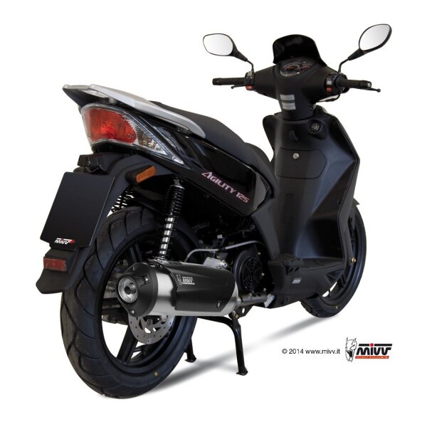 MIVV Auspuff - Komplettanlage 1x1 - URBAN - EDELSTAHL fr KYMCO AGILITY 125 R16+ Bj. 2014 > 2016 - C.KY.0015.K