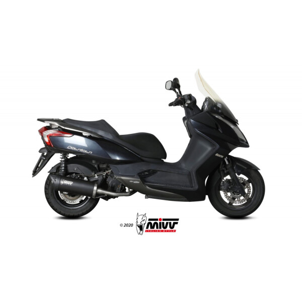 MIVV Auspuff - Komplettanlage 1x1 - MOVER - BLACK fr KYMCO DOWNTOWN 125 Bj. 2009 > 2016 - MV.KY.0002.LV