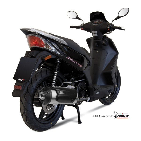 MIVV-Komplettanlage 1x1 URBAN - Edelstahl für KYMCO - PEOPLE S 125 BJ. 2008 > 2009 - C.KY.0015.K