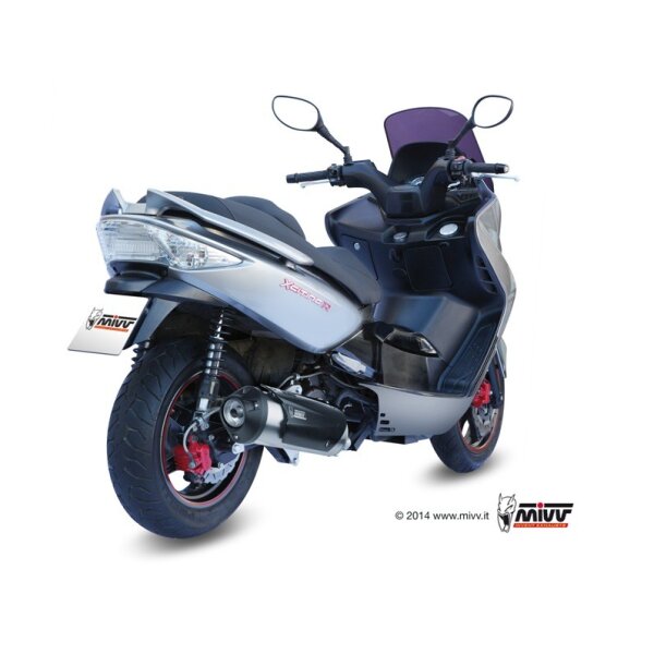 MIVV Auspuff - Komplettanlage 1x1 - URBAN - EDELSTAHL fr KYMCO XCITING 300 Bj. 2007 > 2014 - C.KY.0013.B