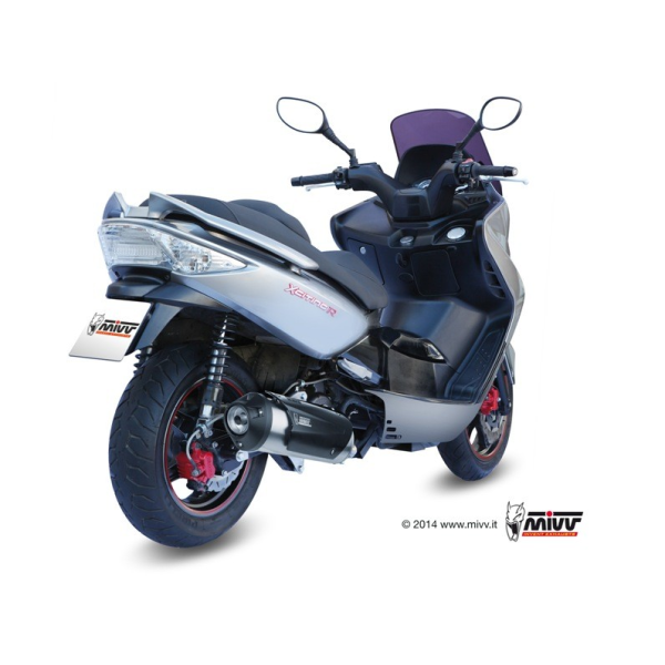 MIVV-Komplettanlage 1x1 URBAN - Edelstahl für KYMCO - XCITING 300 BJ. 2007 > 2014 - C.KY.0013.B