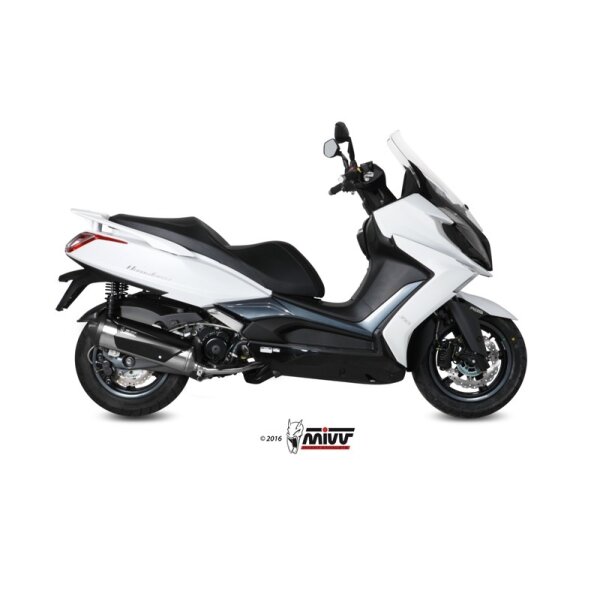 MIVV Auspuff - Komplettanlage 1x1 - URBAN - EDELSTAHL fr KYMCO DOWNTOWN 350 Bj. 2015 > 2016 - C.KY.0018.B