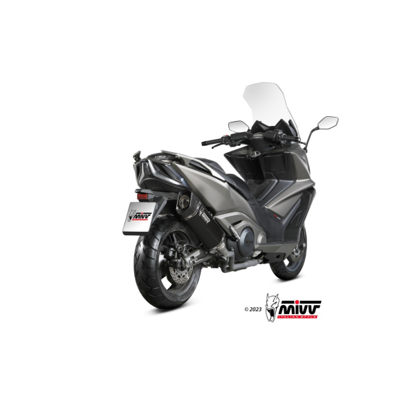 MIVV-SLIP-ON SR1 - Edelstahl Schwarz für KYMCO - AK550 BJ. 2021 > 2024 - O.011.LR1XB