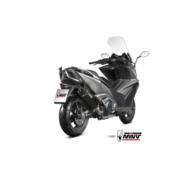 MIVV-SLIP-ON SR1 - Titan Schwarz für KYMCO - AK550 BJ. 2021 > 2024 - O.011.LR1TB