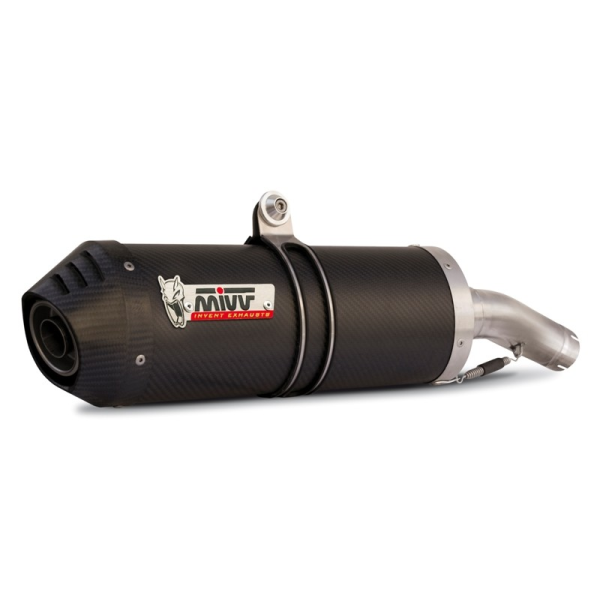 MIVV-SLIP-ON OVAL - Carbon mit Carbon Endkappe für MOTO GUZZI - GRISO 1200 BJ. 2007 > 2016 - M.005.LEC