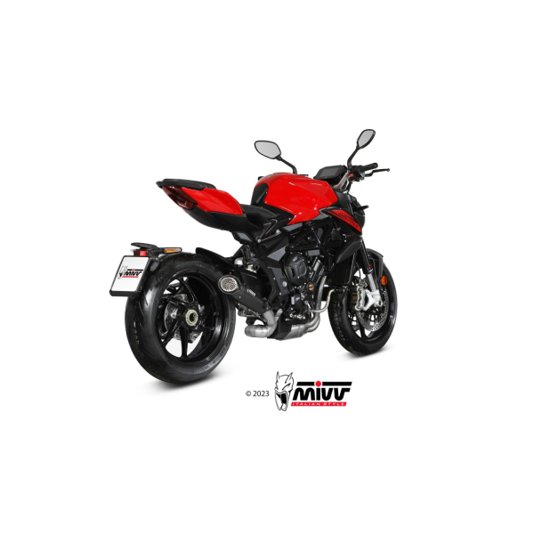 MIVV-SLIP-ON XM5 - Edelstahl Schwarz für MV AGUSTA - BRUTALE 800 / RR BJ. 2017 > 2024 - V.004.SC5B