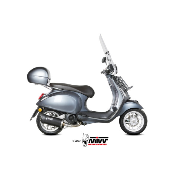 MIVV Auspuff - Komplettanlage 1x1 - MOVER - BLACK fr PIAGGIO VESPA PRIMAVERA 150 Bj. 2021 > 2023 - MV.PG.0007.LV