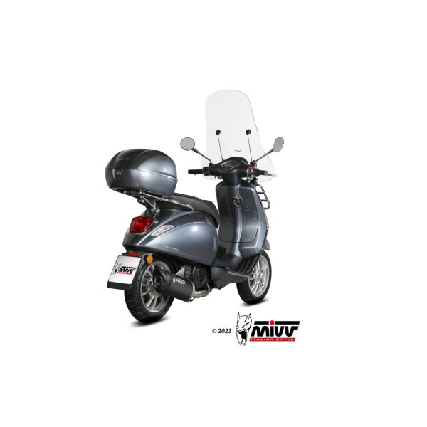 MIVV Auspuff - Komplettanlage 1x1 - MOVER - BLACK fr PIAGGIO VESPA SPRINT 150 3V Bj. 2021 > 2023 - MV.PG.0007.LV