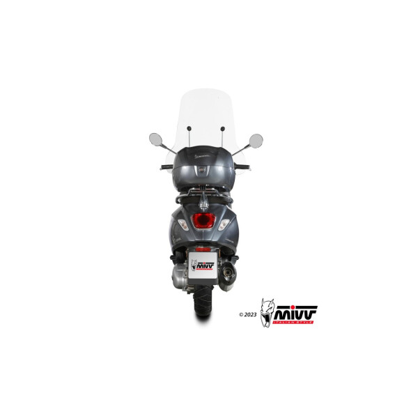 MIVV Auspuff - Komplettanlage 1x1 - MOVER - BLACK fr PIAGGIO VESPA SPRINT 150 3V Bj. 2021 > 2023 - MV.PG.0007.LV