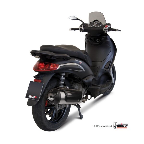 MIVV Auspuff - Komplettanlage 1x1 - URBAN - EDELSTAHL fr PIAGGIO BEVERLY 250 Bj. 2004 > 2007 - C.PG.0015.K