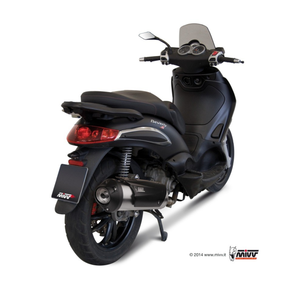 MIVV-Komplettanlage 1x1 URBAN - Edelstahl für PIAGGIO - BEVERLY TOURER 250 BJ. 2008 > 2009 - C.PG.0015.K
