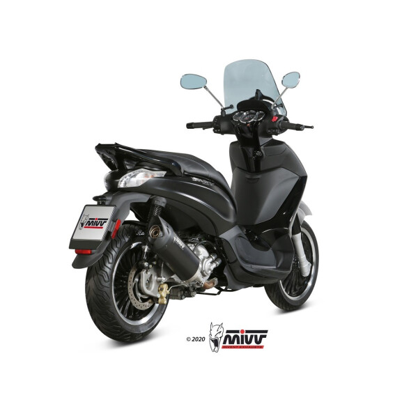 MIVV Auspuff - SLIP-ON - MOVER - BLACK fr PIAGGIO BEVERLY 300 Bj. 2010 > 2020 - MV.PG.0001.LV