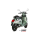 MIVV-KOMPLETTANLAGE 1x1 DELTA RACE - Edelstahl Schwarz für PIAGGIO - VESPA GTS 300 BJ. 2008 > 2020 - P.008.LDRB