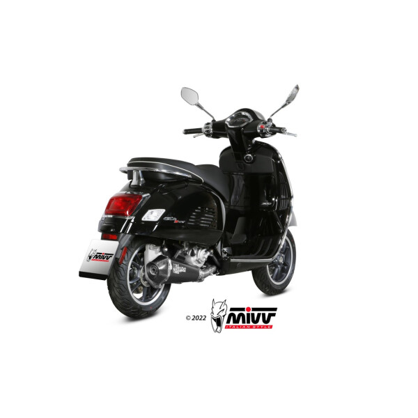 MIVV Auspuff - SLIP-ON - DELTA RACE - BLACK fr PIAGGIO VESPA GTS 300 Bj. 2021 > 2023 - P.009.LDRB