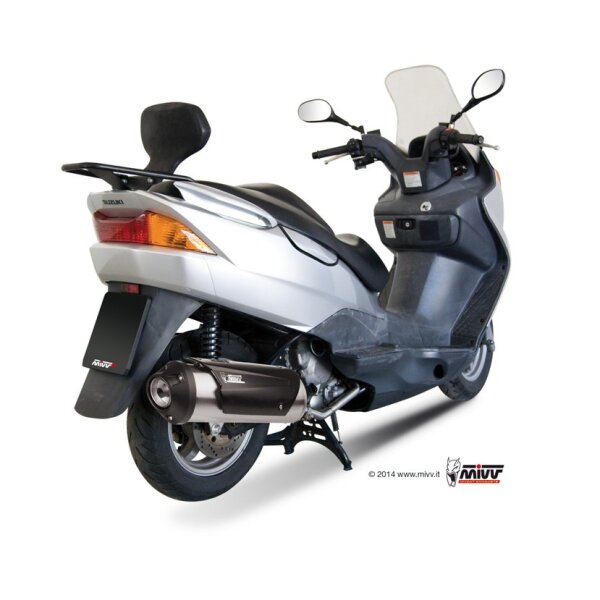 MIVV Auspuff - Komplettanlage 1x1 - URBAN - EDELSTAHL fr SUZUKI BURGMAN 125 Bj. 2002 > 2006 - C.SU.0008.B