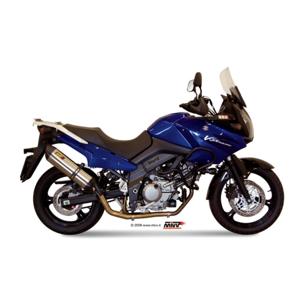 MIVV-KOMPLETTANLAGE 2x1 SUONO - Edelstahl für SUZUKI - V-STROM 650 BJ. 2004 > 2006 - S.019.L7