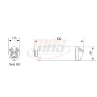 MIVV Auspuff - SLIP-ON - OVAL - CARBON mit Carbon...