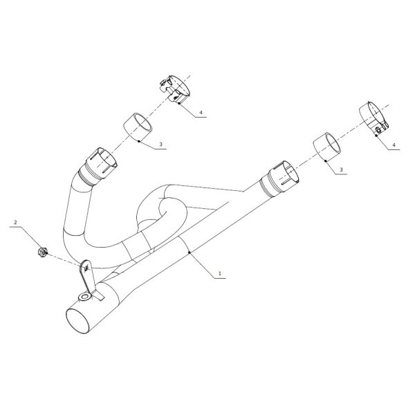 MIVV Auspuff - Mid-pipe - - - - für SUZUKI SV 650 Bj....