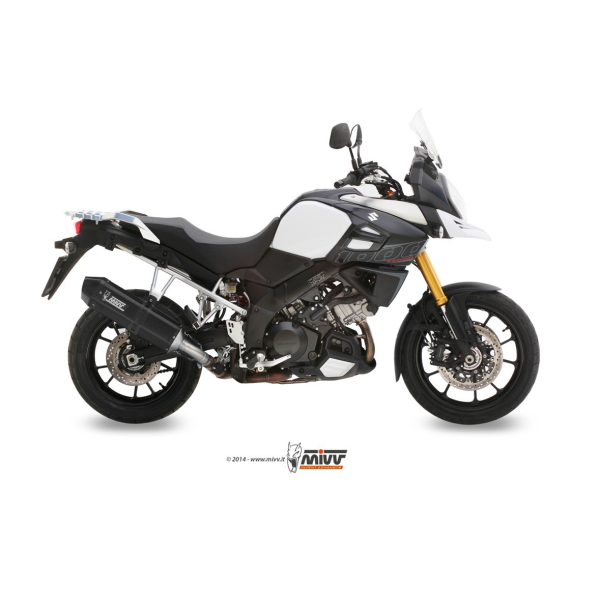 MIVV-SLIP-ON SPEED EDGE - Edelstahl Schwarz für SUZUKI - V-STROM 1050 BJ. 2020 > 2025 - S.042.LRB