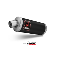 MIVV-SLIP-ON DAKAR - Edelstahl Schwarz für SUZUKI - V-STROM 1050 BJ. 2020 > 2025 - S.042.LEKB