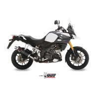 MIVV-SLIP-ON DAKAR - Edelstahl Schwarz für SUZUKI - V-STROM 1050 BJ. 2020 > 2025 - S.042.LEKB