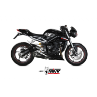 MIVV-SLIP-ON DELTA RACE - Edelstahl Schwarz für TRIUMPH - STREET TRIPLE 765 R / RS BJ. 2017 > 2022 - T.019.LDRB