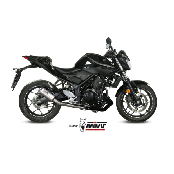 MIVV-Komplettanlage 2x1 MK3 - Edelstahl für YAMAHA - MT-03 BJ. 2016 > 2024 - X.YA.0008.SM3X