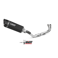 MIVV-Komplettanlage 2x1 SR1 - Edelstahl Schwarz für YAMAHA - T-MAX 560 BJ. 2022 > 2024 - Y.073.LR1XB