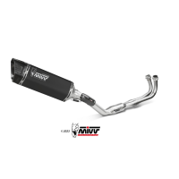 MIVV-Komplettanlage 2x1 SR1 - Titan Schwarz für YAMAHA - T-MAX 560 BJ. 2022 > 2024 - Y.073.LR1TB