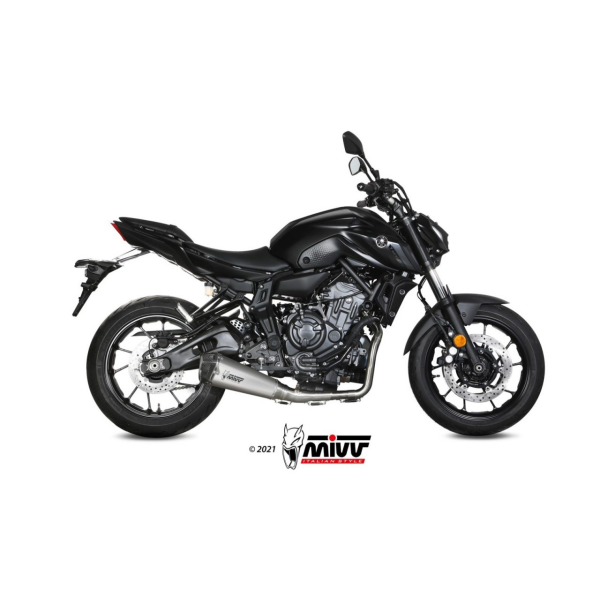 MIVV-KOMPLETTANLAGE 2x1 DELTA RACE - Edelstahl für YAMAHA - MT-07 / FZ-07 BJ. 2021 > 2024 - Y.074.LDRX