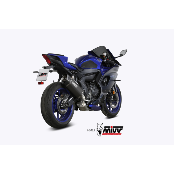 MIVV-Komplettanlage 2x1 SR1 - Titan Schwarz für YAMAHA - YZF R7 BJ. 2022 > 2024 - Y.071.LR1TB