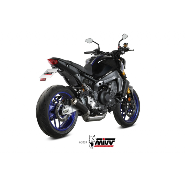 MIVV-Komplettanlage 3x1 XM1 - Edelstahl Schwarz für YAMAHA - MT-09 / SP / FZ-09 BJ. 2021 > 2023 - Y.066.LC4B