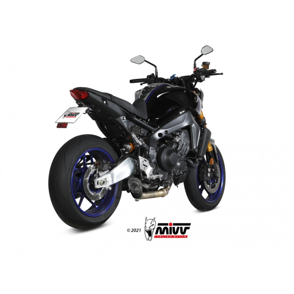 MIVV-Komplettanlage 3x1 XM5 - Edelstahl Schwarz für YAMAHA - MT-09 / SP / FZ-09 BJ. 2021 > 2023 - Y.068.SC5B
