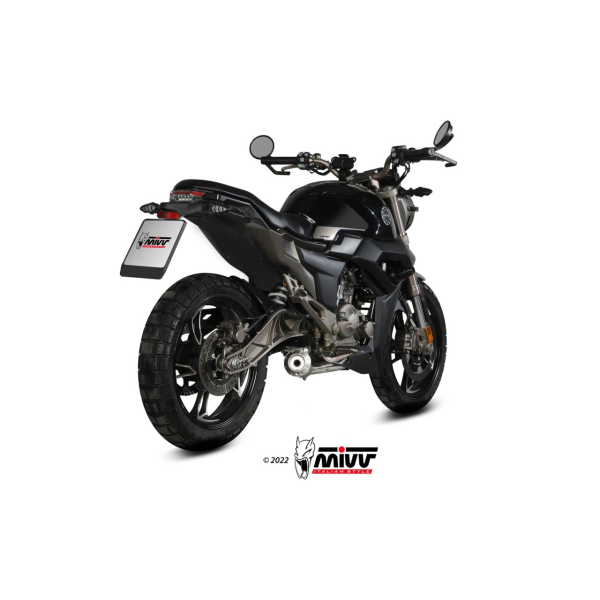 MIVV-Komplettanlage 1x1 XM1 - Edelstahl Schwarz für ZONTES - ZT 125 U BJ. 2021 > 2024 - Z.002.SC4B