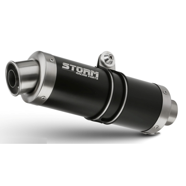 STORM by MIVV- FULL SYSTEM 1x1 GP Edelstahl Schwarz für BMW G 310 R Bj. 2018 > 2024