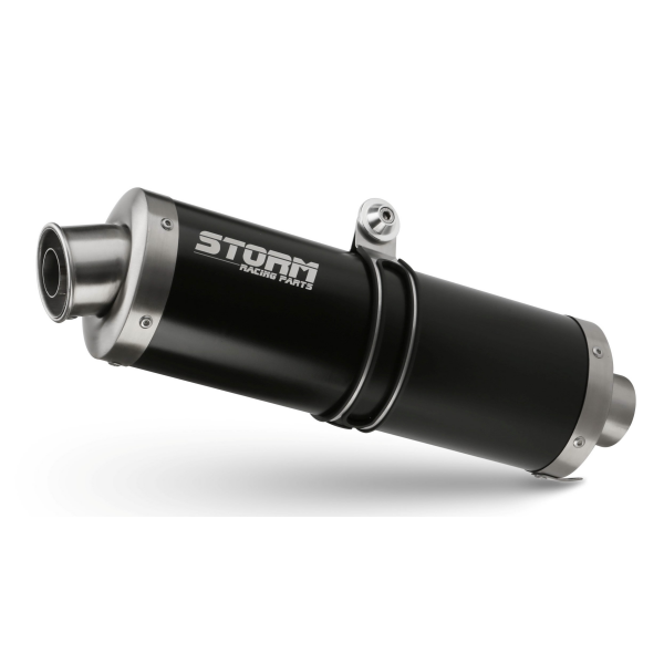 STORM by MIVV- FULL SYSTEM 3x1 OVAL Edelstahl Schwarz für YAMAHA MT-09 / FZ-09 Bj. 2013 > 2020