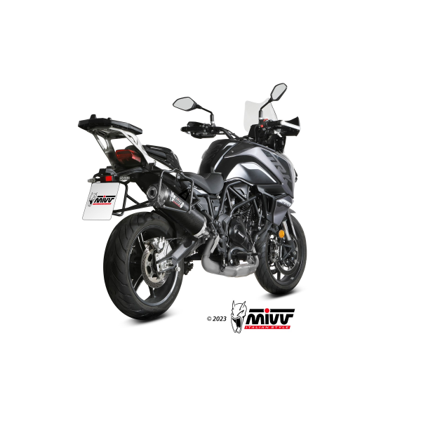 MIVV-SLIP-ON OVAL - Carbon mit Carbon Endkappe für BENELLI - TRK 702 / X BJ. 2023 > 2025 - E.012.LEC