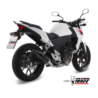 MIVV-SLIP-ON GP - Carbon mit Carbon Endkappe für HONDA - CBR 500 R BJ. 2013 > 2015 - H.051.L2SC