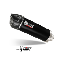 MIVV-SLIP-ON GP - Edelstahl Schwarz mit Carbon Endkappe für HONDA - HORNET 600 BJ. 2007 > 2013 - H.038.LXBC