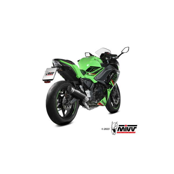 MIVV-KOMPLETTANLAGE 2x1 GPpro - Edelstahl Schwarz für KAWASAKI - NINJA 650 BJ. 2024 > 2024 - K.058.LXBP