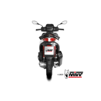 MIVV-Komplettanlage 1x1 MOVER - Edelstahl Schwarz für PIAGGIO - MEDLEY 150 S BJ. 2021 > 2024 - MV.PG.0010.LV