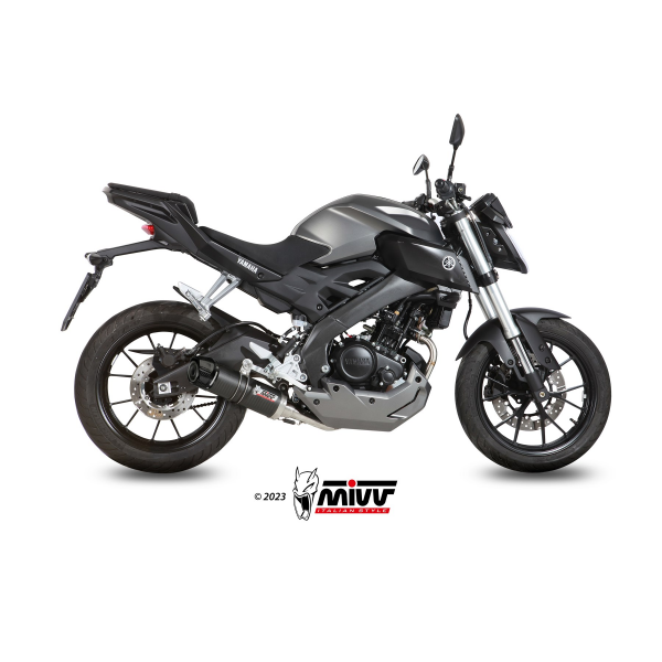 MIVV-KOMPLETTANLAGE 1x1 GP - CARBON mit Carbon Endkappe für YAMAHA - MT-125 BJ. 2015 > 2019 - Y.047.L2SC