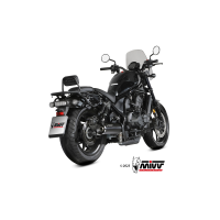 MIVV-SLIP-ON HR1 - Edelstahl Schwarz für HONDA - CMX 1100 REBEL BJ. 2022 > 2024 - H.092.LH1BA
