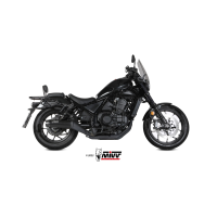 MIVV-SLIP-ON HR1 - Edelstahl Schwarz mit Carbon Endkappe für HONDA - CMX 1100 REBEL BJ. 2022 > 2024 - H.092.LH1BG