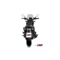 MIVV-SLIP-ON HR1 - Edelstahl Schwarz mit Carbon Endkappe für HONDA - CMX 1100 REBEL BJ. 2022 > 2024 - H.092.LH1BG
