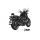 MIVV-SLIP-ON HR1 - Edelstahl Schwarz mit Carbon Endkappe für HONDA - CMX 1100 REBEL BJ. 2022 > 2024 - H.092.LH1BG