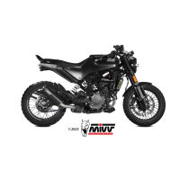 MIVV-SLIP-ON HR1 - Edelstahl Schwarz für HUSQVARNA - SVARTPILEN 125 BJ. 2021 > 2023 - HU.005.LH1BA