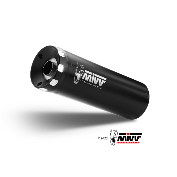 MIVV-2 SLIP-ON HR-1 - Edelstahl Schwarz für MOTO GUZZI - V7 STONE BJ. 2021 > 2024 - M.014.LH1BA
