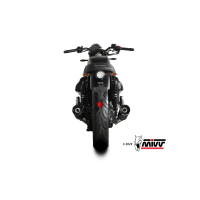 MIVV-2 SLIP-ON HR-1 - Edelstahl Schwarz für MOTO GUZZI - V7 STONE BJ. 2021 > 2024 - M.014.LH1BA