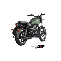 MIVV-SLIP-ON HR1 - Edelstahl Schwarz für ROYAL ENFIELD - METEOR 350 BJ. 2021 > 2024 - RE.004.LH1BA